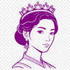 Fantasy Princess Character Illustration A digital illustration of a female princess character in a fantasy setting.