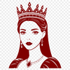 Royal Illustration SVG Vector Graphic A female royal figure from fairy tale legends, illustrated as a vector graphic.