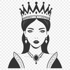 A digital illustration of a female princess character in a regal pose.