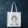 A vector illustration of a young female princess with a crown.