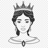 Royal Figure SVG Illustration SVG graphic of a princess figure, suitable for digital design projects.