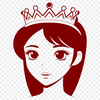 Delightful Princess SVG Vector Art A cartoon princess character designed as vector art for various applications.