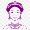 A royalty-free vector graphic of a girl dressed as a princess.