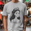 A young female princess with royal attire in vector format.