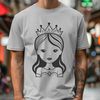 Young Royal Girl Vector Character A young female character wearing royal attire, designed as vector art.