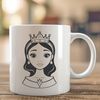 Royalty Worthy Graphic Design Template A young female character in a royal dress, suitable for use as clip art or vector design.
