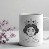 A princess illustration in vector format, suitable for cutting machines like Cricut.