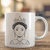 Elegant Princess Vector Graphic A young female princess with elegant attire, perfect for vector art and designs.