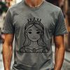 Vector Portrait of a Royal Girl A vector graphic portrait of a girl dressed as a medieval-style princess, suitable for digital use and customization.