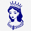 A vector graphic design featuring a cute girl as a royalty subject.