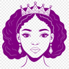 A vector art representation of a girl dressed as a princess, suitable for design projects.