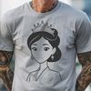 Beautiful Clip Art Princess Image A young female character dressed in royal attire, suitable for vector design and cutting machine stencils.