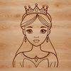 SVG design of a royal girl character with regal attire.
