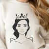 Female royalty character designed as a digital SVG file for cutting machines and laser cutters.