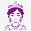 A royalty-free princess illustration in vector format.