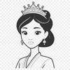 Free Vector Princess Image Download A high-quality illustration of a young female princess in a medieval-style setting.
