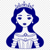 Royalty in Digital Form A digital illustration of a young female princess in a royal gown.