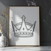 Royal Vector Design Element A crown illustration in vector format for crafting and design projects.
