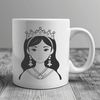 Free Vector Girl in a Crown A royalty-free vector design featuring a girl in a royal dress.