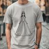 Princess Costume Design Vector A young female figure in a princess costume.