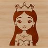 An illustration of a girl in royal attire, created as a scalable SVG image for customization.