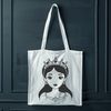 A stylized illustration of a young female princess in royal attire, suitable for crafting or design projects.
