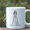 Free Medieval Princess Vector Art A young female princess character in a medieval-style outfit, suitable for vector art and cutting machine projects.