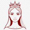 Princess Clip Art Design in SVG Format Female character illustration in vector format as an SVG file.