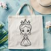Enchanted Princess Silhouette A royalty-free illustration of a young princess in a fantasy setting.