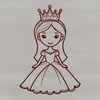 A young female princess character designed as vector art, suitable for digital and physical applications.