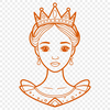 Female character illustration in vector format, ideal for graphic design and digital art projects.