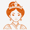 Beautiful Princess Illustration Vector Graphics A female princess character created as vector art for digital design.