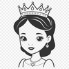 Regal Princess Vector Design A young female princess standing in a regal pose, created as a vector design.