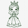 Young Princess Vector Design A young female princess in a medieval-inspired outfit, suitable as a vector design for crafts and digital projects.