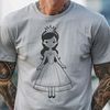 Free Downloadable Vector Image of a Girl with Crown Female character from a fairy tale wearing a crown and holding a scepter, created as vector art.