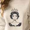 A young female royalty character in medieval attire, suitable for vector art and design projects.