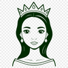 A young female princess figure designed as vector art.