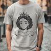 Regal Lady SVG Illustration Female royalty character in a medieval-inspired outfit.