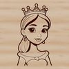 A digital illustration of a young princess in traditional attire.