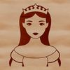 An elegant young female princess in a flowing gown.