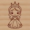 An SVG vector graphic design of a princess character, suitable for digital projects.