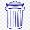 Simple Trash Bin Vector Illustration Vector illustration of a simple trash can with a lid, ideal for clip art projects.