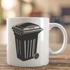 Eco-Friendly Trash Can Illustration A vector illustration of a trash can with a lid, suitable for digital design and cutting machines.