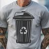 Clean Waste Management Symbol Illustrated SVG vector trash can icon with simple lines and minimal details.