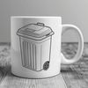 Beautiful Bin Illustration Download SVG A simple illustration of a trash can with a lid, suitable for vector art and graphic design.