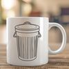 Household Waste Container Icon A 2D illustration of a typical household trash can with a lid.