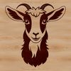 Grassy Hill Goat Vector A vector illustration of a goat standing on a grassy hill.