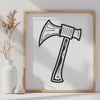 Hand Forged Vector Tool Graphic A high-quality vector illustration of a traditional axe.