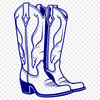 Classic Boot Design SVG Vector illustration of traditional cowboy boots with intricate details.