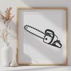 Chainsaw Graphic Illustration in Vector Format Chainsaw illustration in vector format, suitable for commercial and personal design projects.